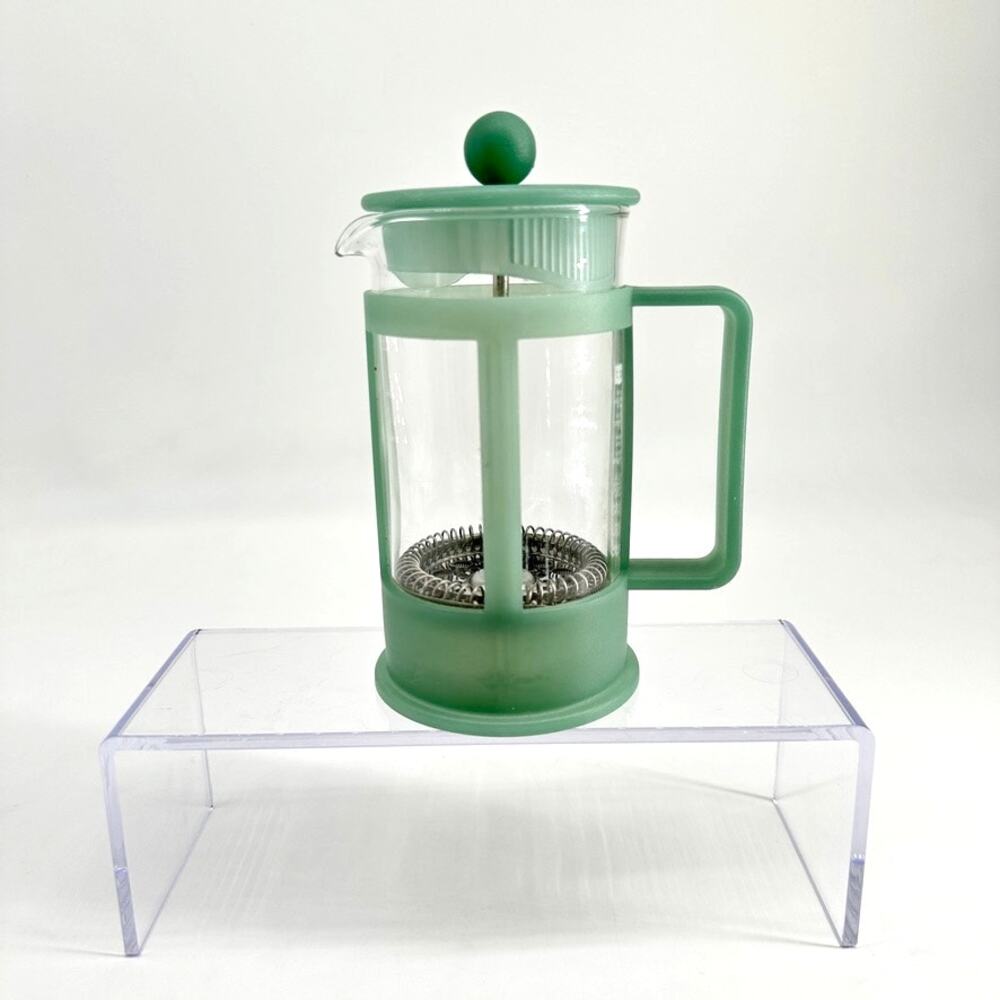 Bodum Brazil French Press Coffee Maker Sage Green Glass Stainless Steel 6 In